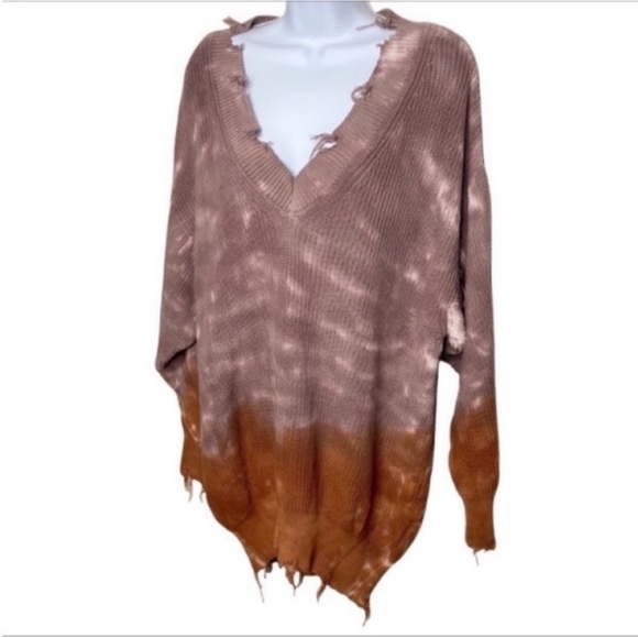 YOUNG FABULOUS & BROKE runaway tie dye ombré sweater NEW - Picture 5 of 10
